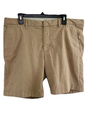 Nordstrom Khaki Tech-Smart Slim Fit Shorts, Size 40